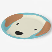 Kawaii Cute Little Puppy Dog. Papieren Bordje (Gekanteld)