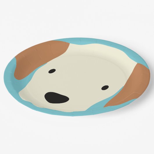 Kawaii Cute Little Puppy Dog. Papieren Bordje (Gekanteld)