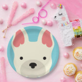 Kawaii Cute Little Puppy Dog. Papieren Bordje (Feest)