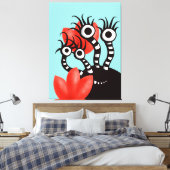 Kawaii Cute Monster Kinder Canvas Afdruk (Insitu (Slaapkamer))