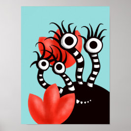 Kawaii Cute Monster Kinder Poster