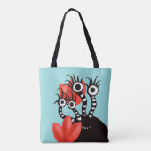 Kawaii Cute Monster Kinder Tote Bag (Achterkant)