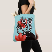Kawaii Cute Monster Kinder Tote Bag (Dichtbij)