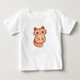 Kawaii Cute Oranje Cat Illustration