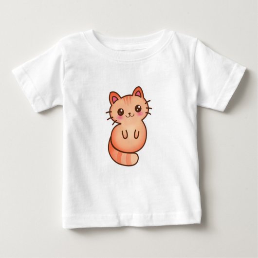 Kawaii Cute Oranje Cat Illustration (Voorkant)