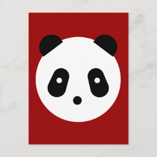Kawaii ~ Cute Panda Face Briefkaart