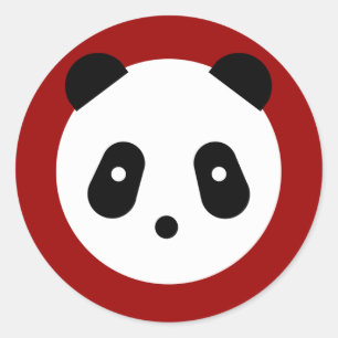 Kawaii ~ Cute Panda Face Ronde Sticker
