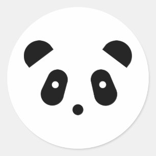Kawaii ~ Cute Panda Face Ronde Sticker