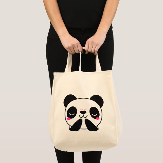 Kawaii Cute Panda T-Shirt Tote Bag (Voorkant (product))