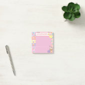 Kawaii Cute Pink en Paars Motivatie Post-it® Notes (Kantoor)