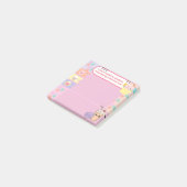 Kawaii Cute Pink en Paars Motivatie Post-it® Notes (Schuin)