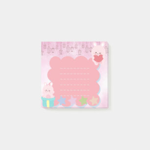 Kawaii Cute Pink Paars Beer Post-it® Notes