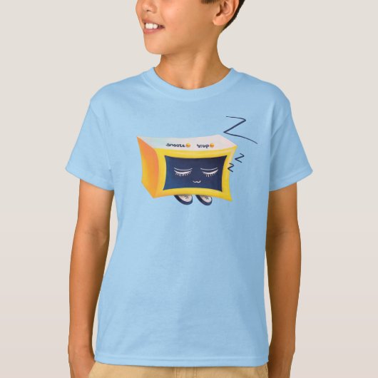 Kawaii Cute Sleeping Funny Alarm Clock Character T-shirt (Voorkant)