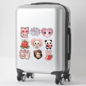 Kawaii Cute Sticker Set – Emojis, Cats, Bears, Hea (Koffer)