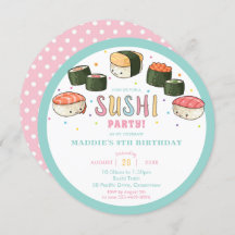 Kawaii Cute Sushi Party Girl Birthday