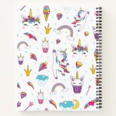 Kawaii Cute Unicorn Notitieboek (Achterkant)