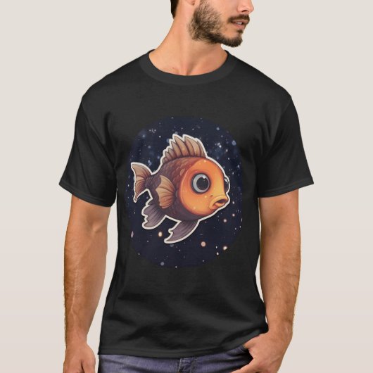Kawaii Cute Vis Goedenacht T-shirt (Voorkant)