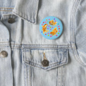 kawaii cute y2k rainbow goldfish button (In situ)
