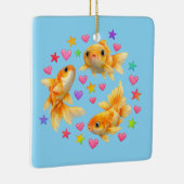 kawaii cute y2k rainbow goldfish keramisch ornament (Rechts)