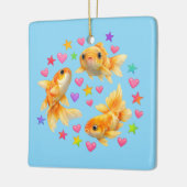 kawaii cute y2k rainbow goldfish keramisch ornament (Links)