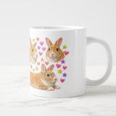 kawaii cute y2k rainbow rabbit bunny grote koffiekop (Rechts)