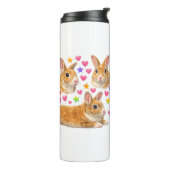 kawaii cute y2k rainbow rabbit bunny thermosbeker (Gedraaid links)