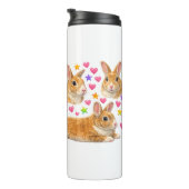 kawaii cute y2k rainbow rabbit bunny thermosbeker (Geroteerd rechts)