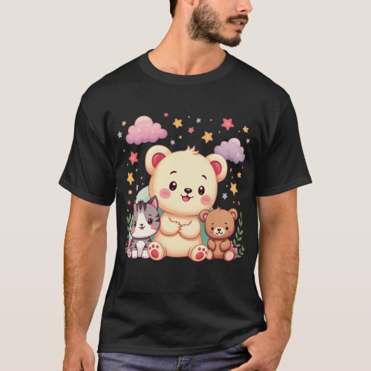 Kawaii Cuteness – speels en nostalgisch design T-shirt (Voorkant)