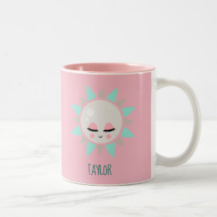 Kawaii Cuteness Sunshine Tweekleurige Koffiemok