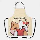 Kawaii Cutie Cat Mauh Apron Schort (Voorkant)
