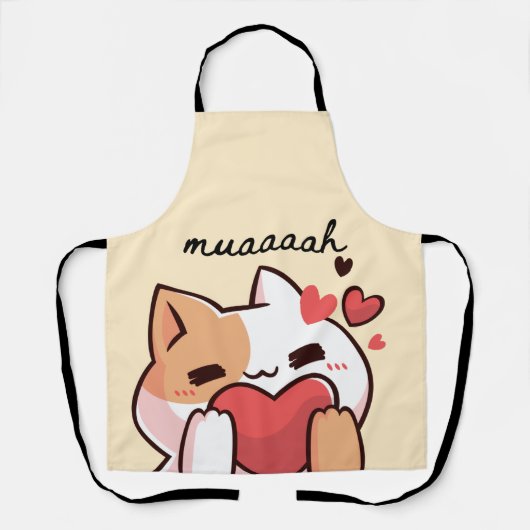 Kawaii Cutie Cat Mauh Apron Schort (Voorkant)