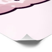 Kawaii Cutie met een hartballon Perfect Poster (Hoek)