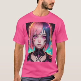 Kawaii Cuties Mesmerizing Anime Girl Design Roze T-shirt