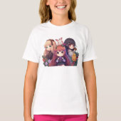 Kawaii Cuties: Schattige Anime T-Shirt voor kinder (Voorkant)