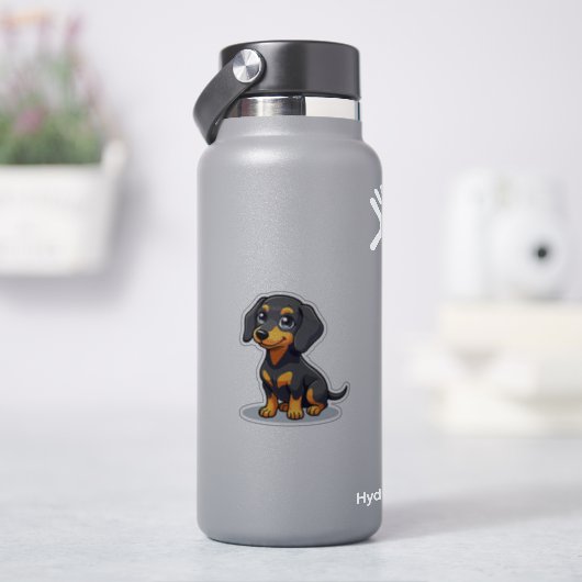 Kawaii Dachshund Puppy – Hartogen Sticker (HydroFlask)