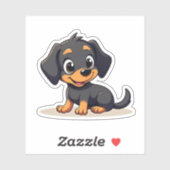 Kawaii Dachshund Puppy – Slaaphouding Sticker (Vel)