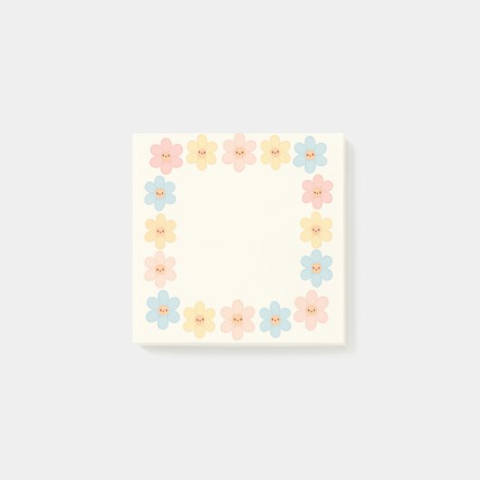 Kawaii Daisy Border Sticky Notes – Post It Notes (Voorkant)