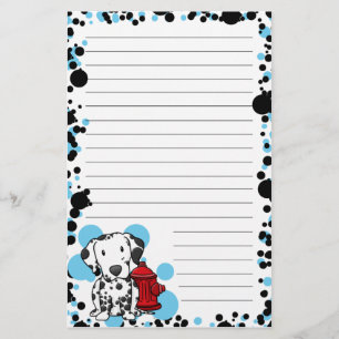 Kawaii Dalmatian & Fire Hydrant Stationery (Ling.) Briefpapier