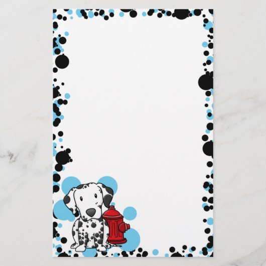 Kawaii Dalmatian Stationery (niet-gevoerd) Briefpapier (Voorkant)