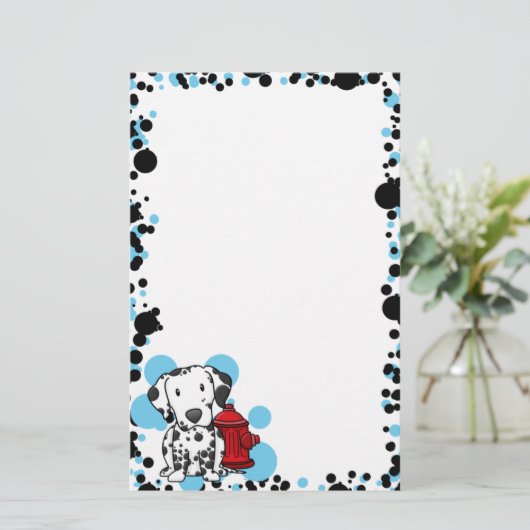 Kawaii Dalmatian Stationery (niet-gevoerd) Briefpapier (Staand voorkant)