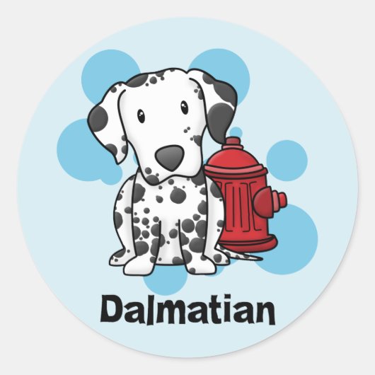 Kawaii Dalmatische & Brandkraan Stickers (Voorkant)