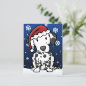 Kawaii Dalmatische Kerst Briefkaart (Staand voorkant)