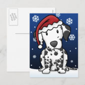 Kawaii Dalmatische Kerst Briefkaart (Voorkant / Achterkant)