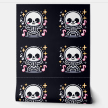 Kawaii Dancing Skeleton Halloween Schattige Spooky