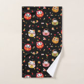 Kawaii daruma-patroon bad handdoek (Handdoek)