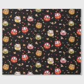 Kawaii daruma-patroon cadeaupapier (Vlak)
