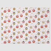 Kawaii daruma patroon tissuepapier (Voorkant)