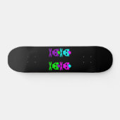 KAWAII DEATHROCK SCHEDELS MEERKLEURIG SKATEBOARD (Horizontaal)
