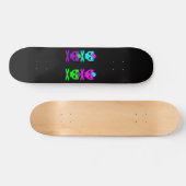 KAWAII DEATHROCK SCHEDELS MEERKLEURIG SKATEBOARD (Horizontaal)