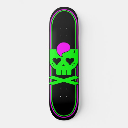 KAWAII DEATHROCK SKELET DEK SKATEBOARD (Voorkant)